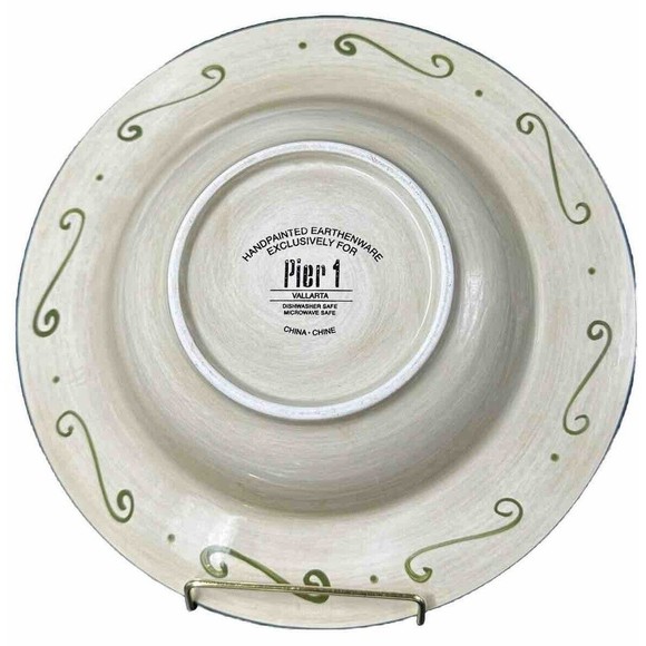 Pier 1 Vallarta Earthenware Pasta Soup Bowls Set of 2 Bowls 10.75 In Diameter - Picture 4 of 10